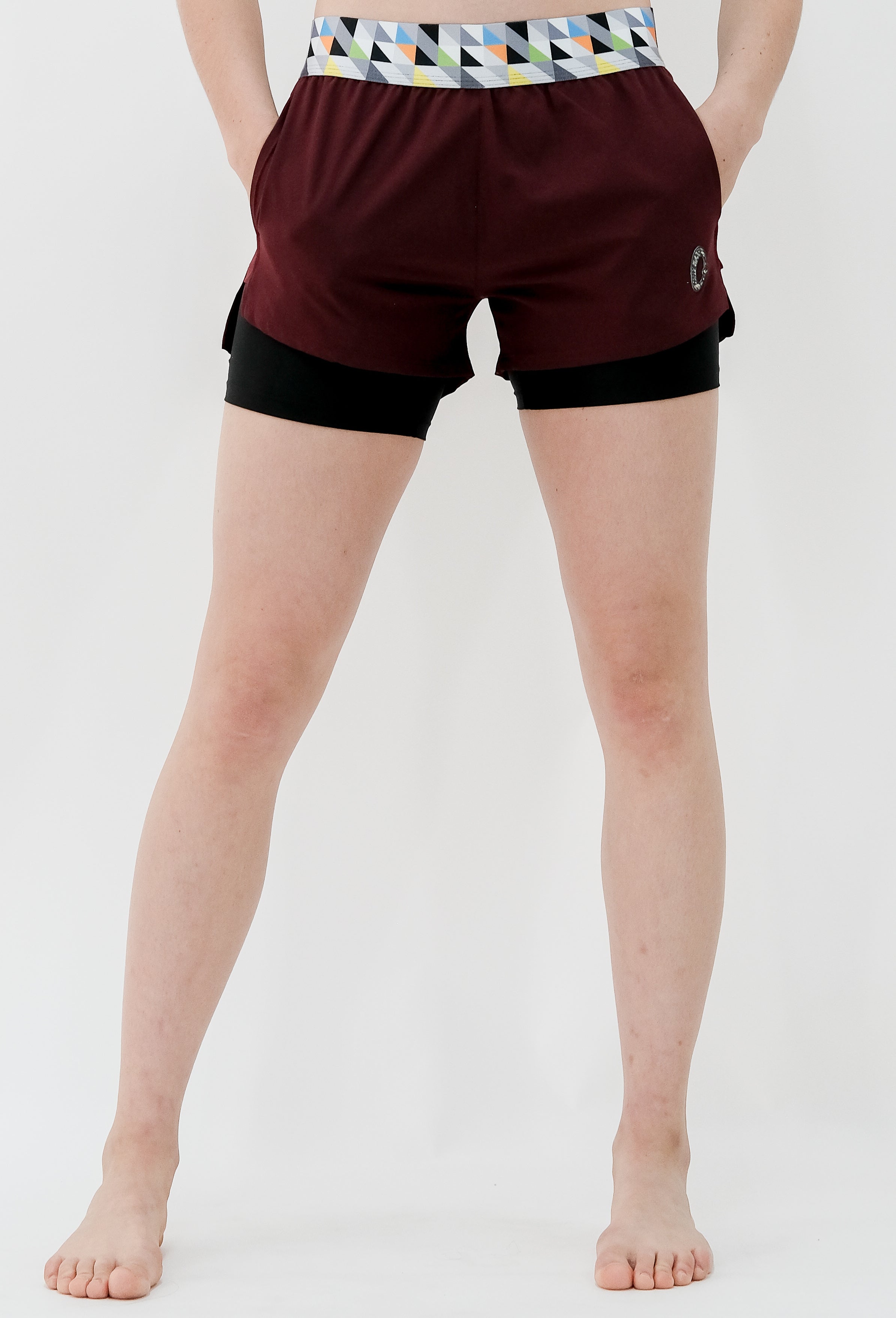 SHORT MUJER CON LICRA TINTO RECICLADA