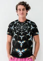 Playera Hombre Clasica geometria natural colores