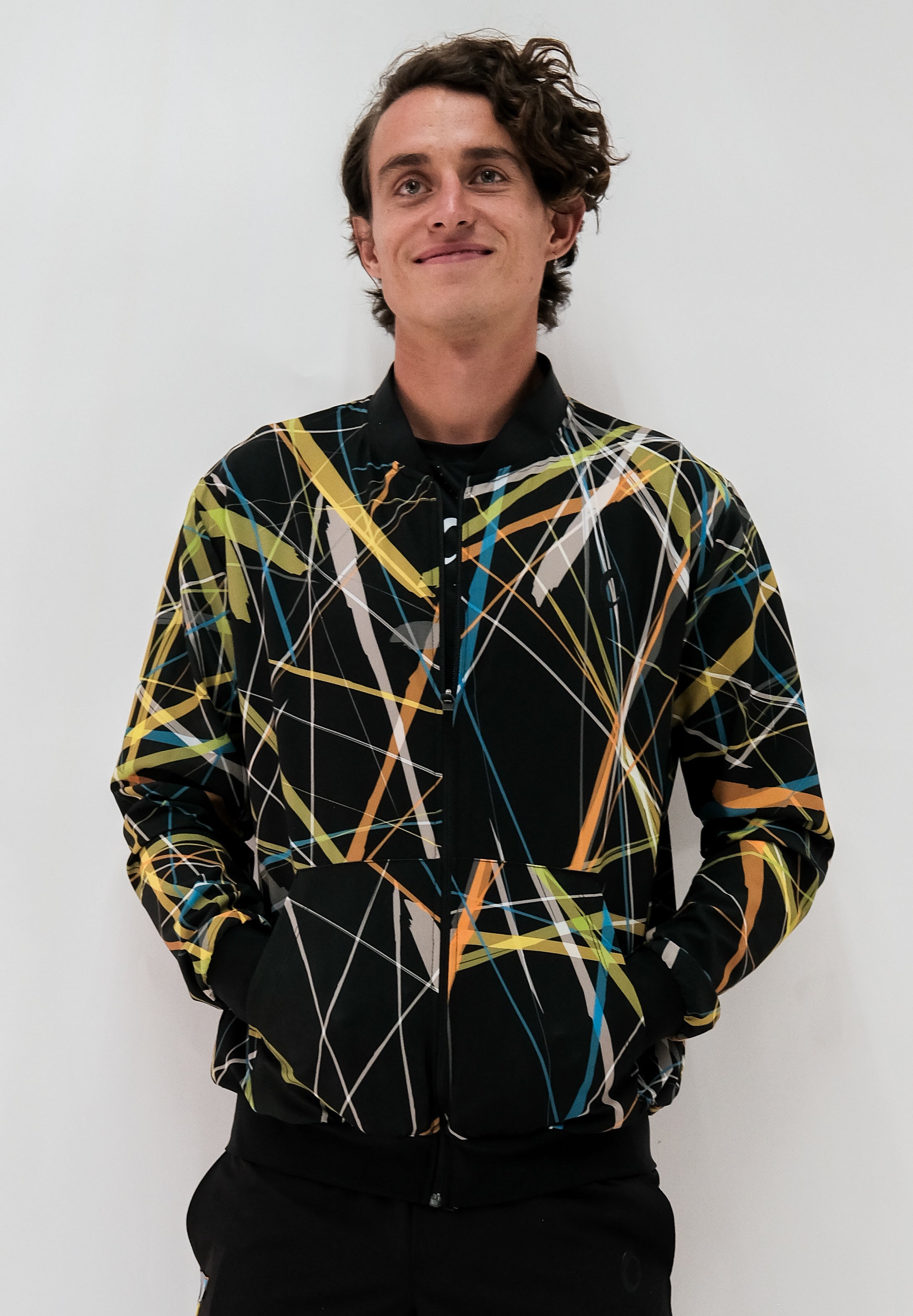 Chamarra Bomber Hombre Rayos de Luz