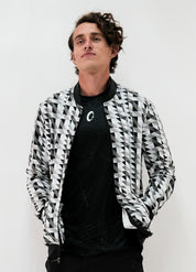 Chamarra Bomber Hombre Triangulos