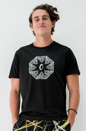 Playera Hombre Clasica espiral triangular estrella