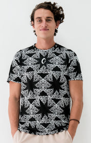 Playera Hombre Clasica Triangulos Espiral Mandala