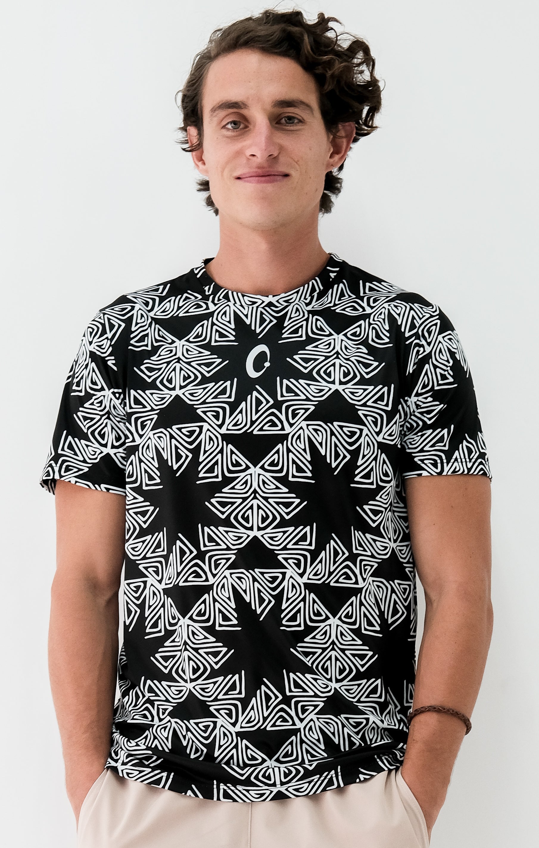 Playera Hombre Clasica Triangulos Espiral Mandala