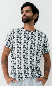 Playera Hombre Clasica Triangulos
