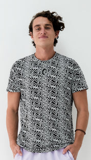 Playera Hombre Clasica Triangulos Espiral