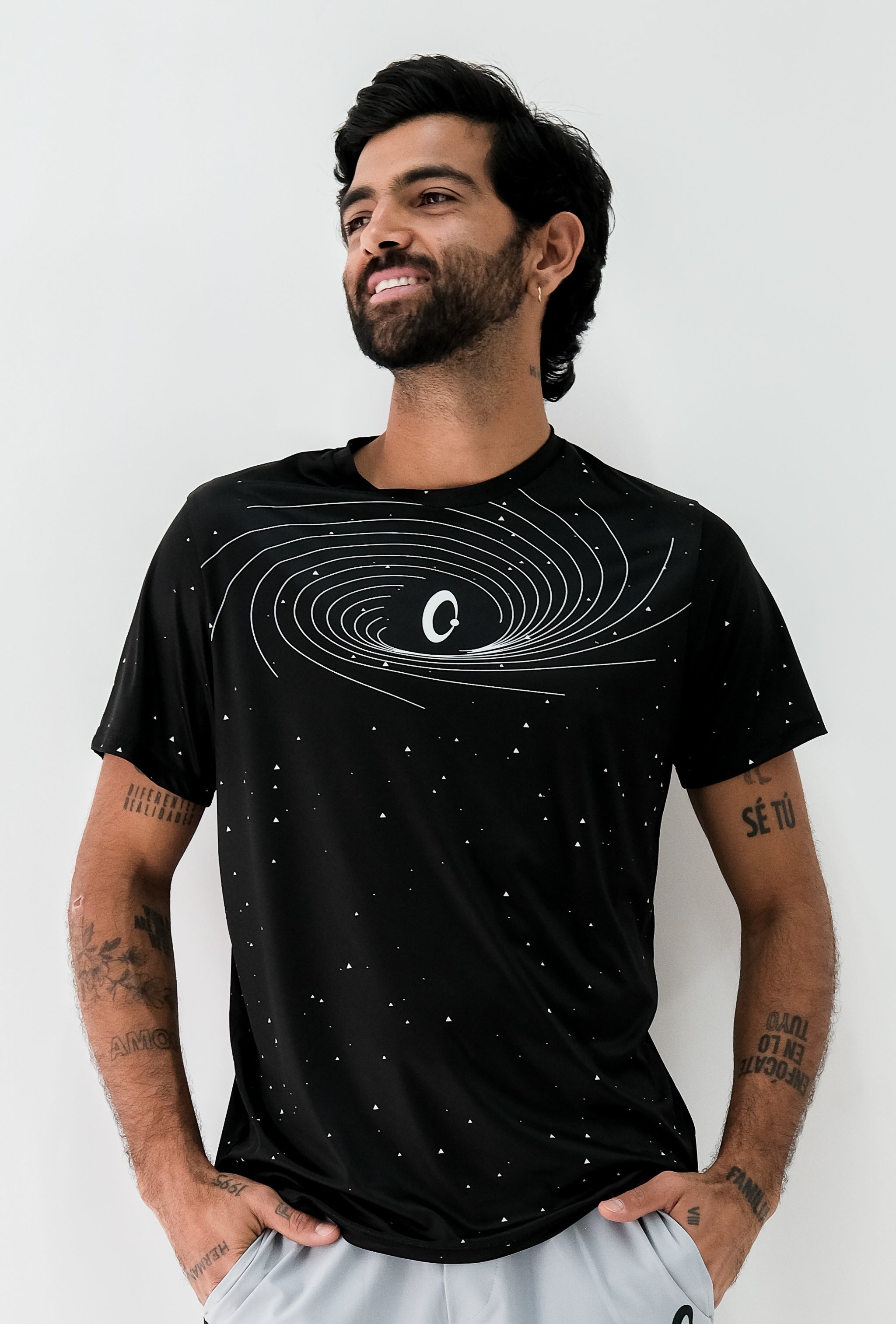 Playera Hombre Clasica Hoyo Negro