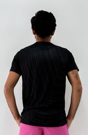 Playera Hombre Clasica Ondas Moradas