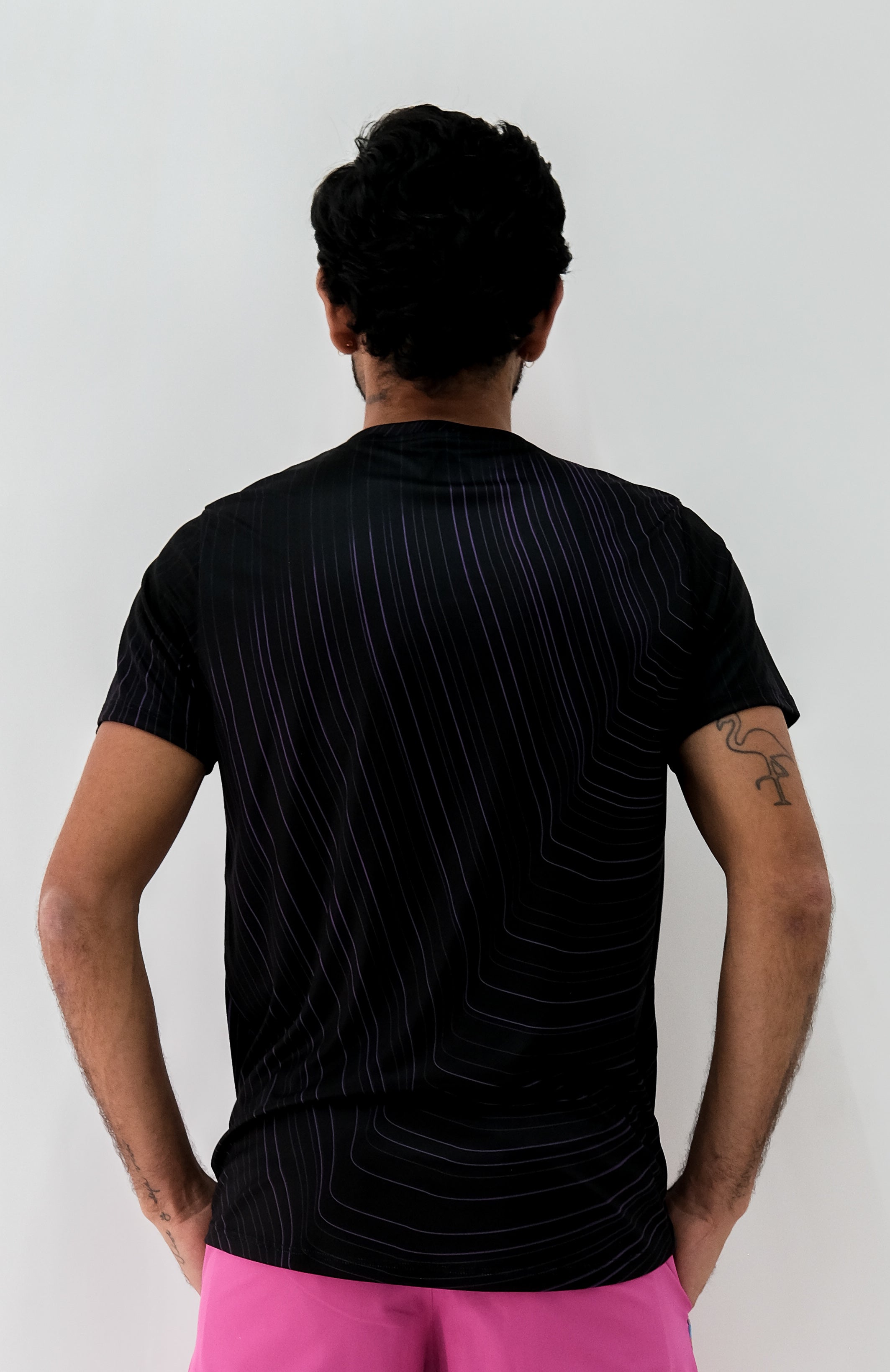 Playera Hombre Clasica Ondas Moradas