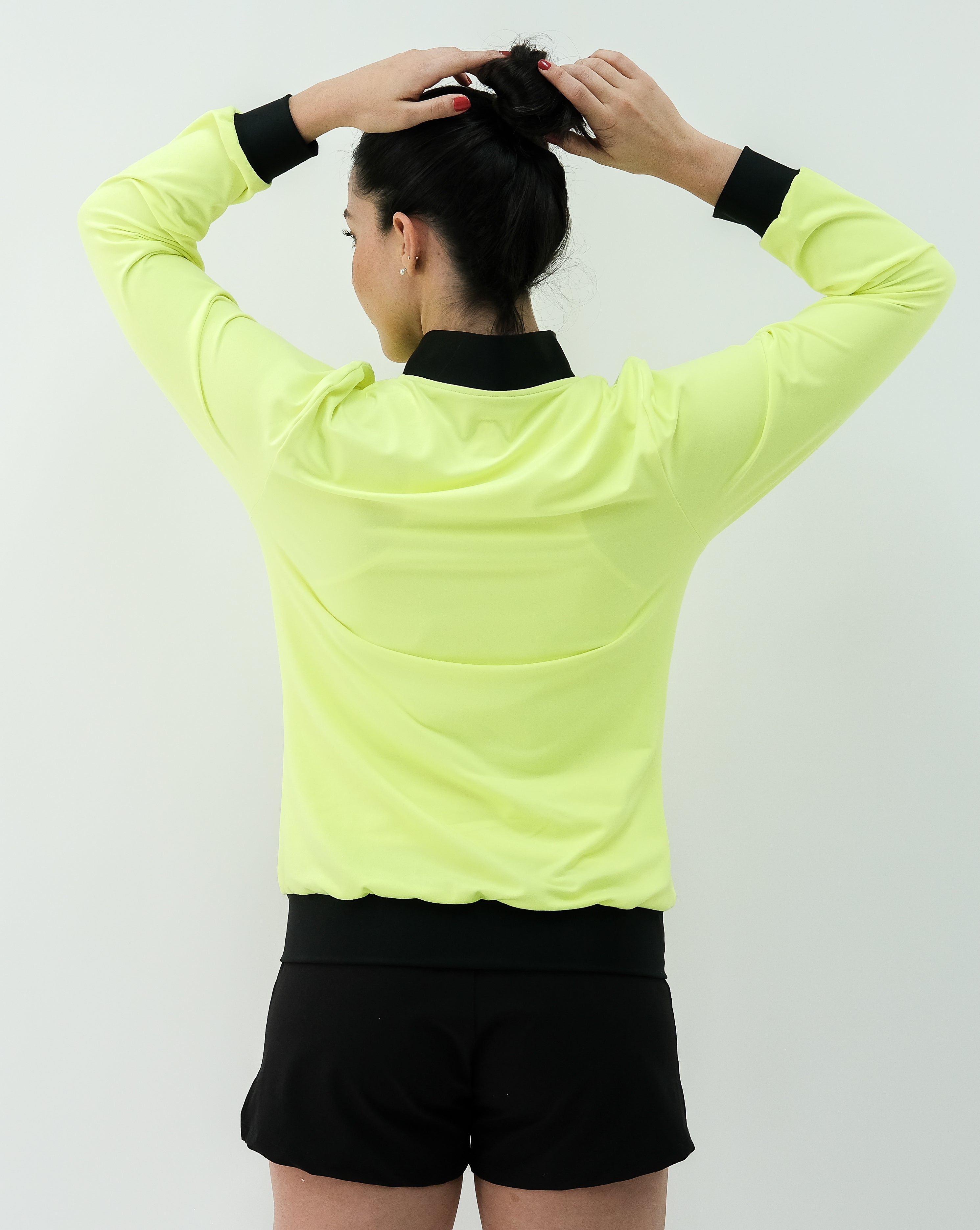 Chamarra Mujer Neck Amarillo Fosfo