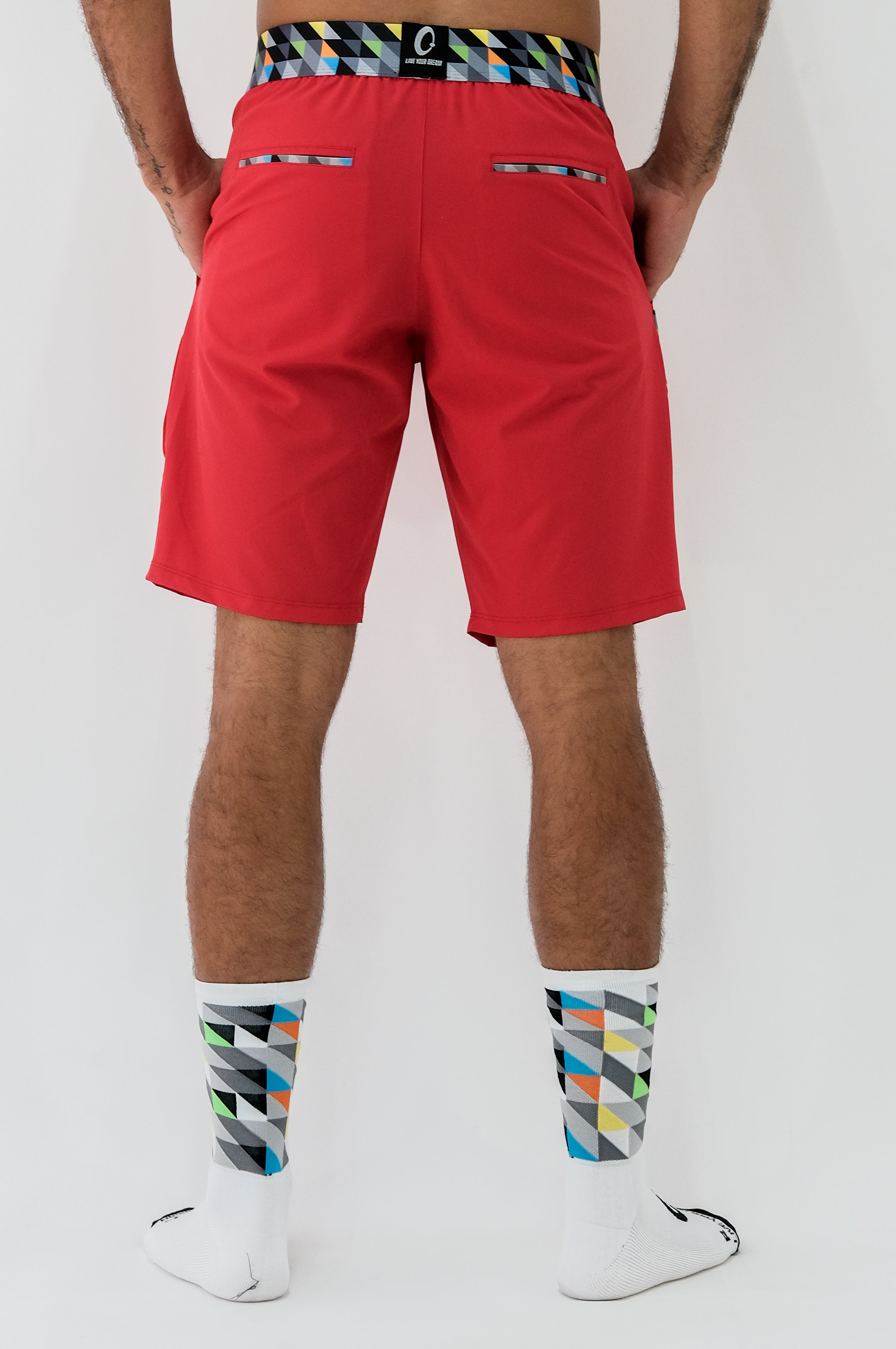 bermuda hombre rojo reciclado