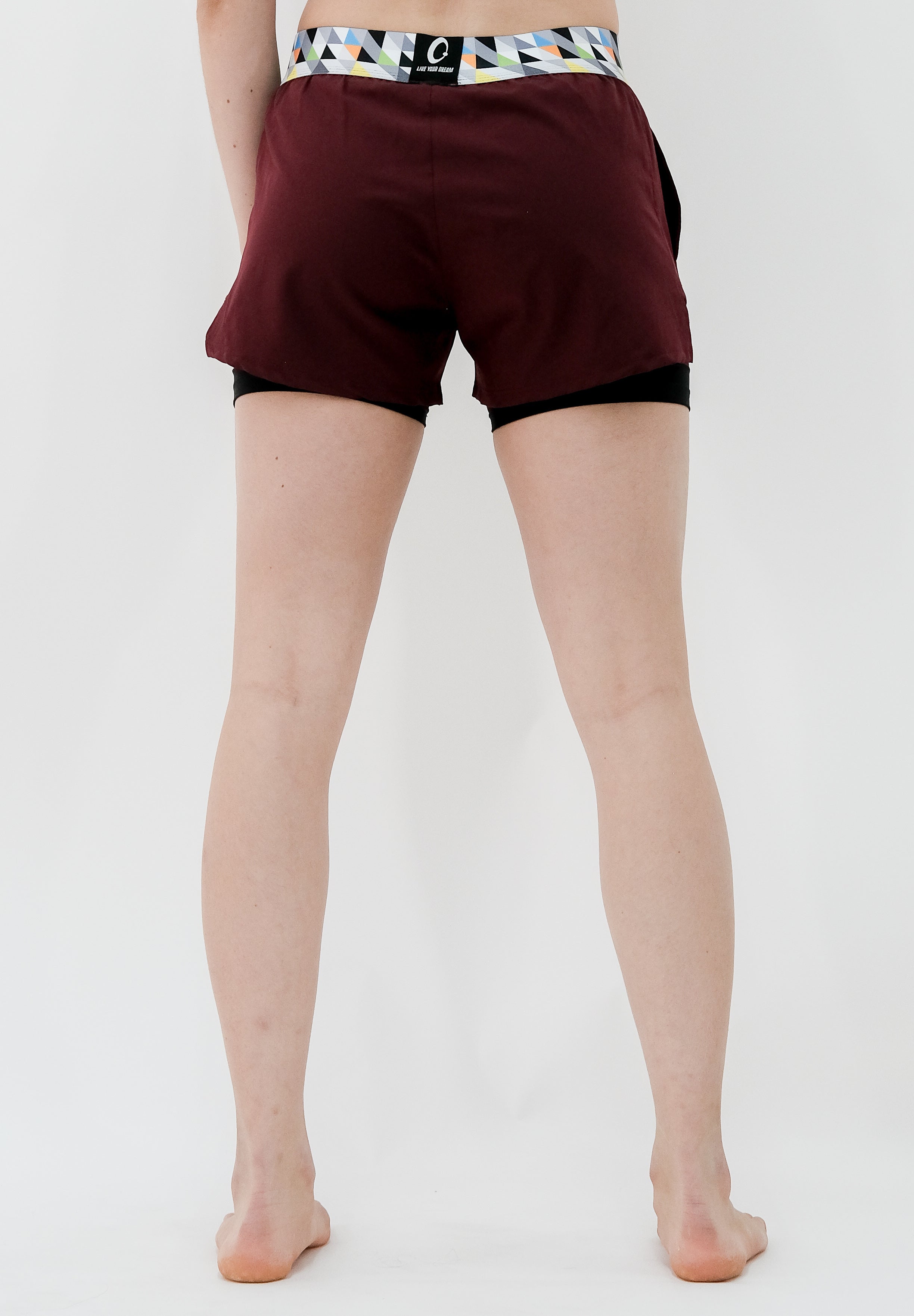 SHORT MUJER CON LICRA TINTO RECICLADA