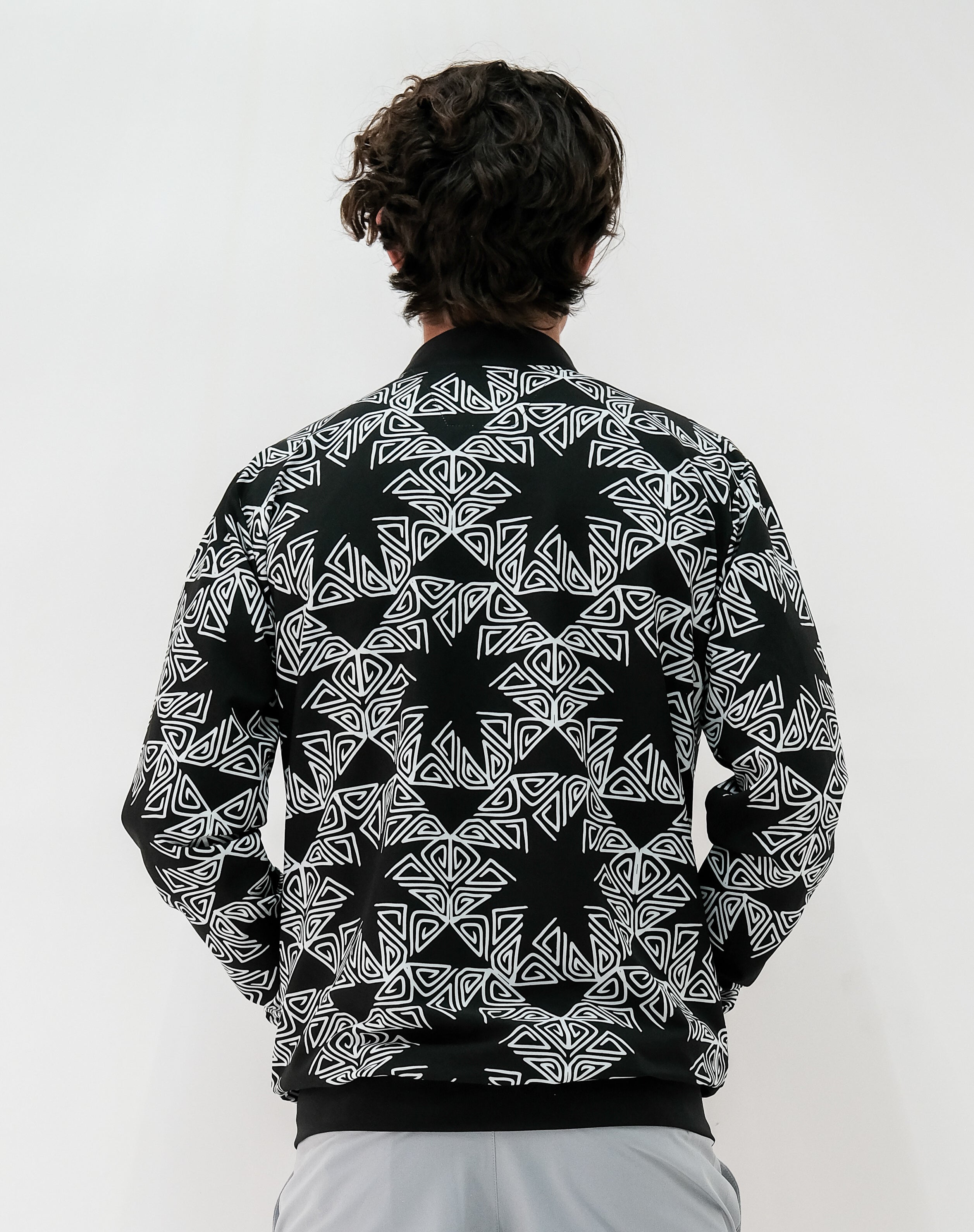 Chamarra Bomber Hombre Triangulos Espiral Mandala