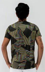 Playera Hombre Clásica Triángulos Rayas