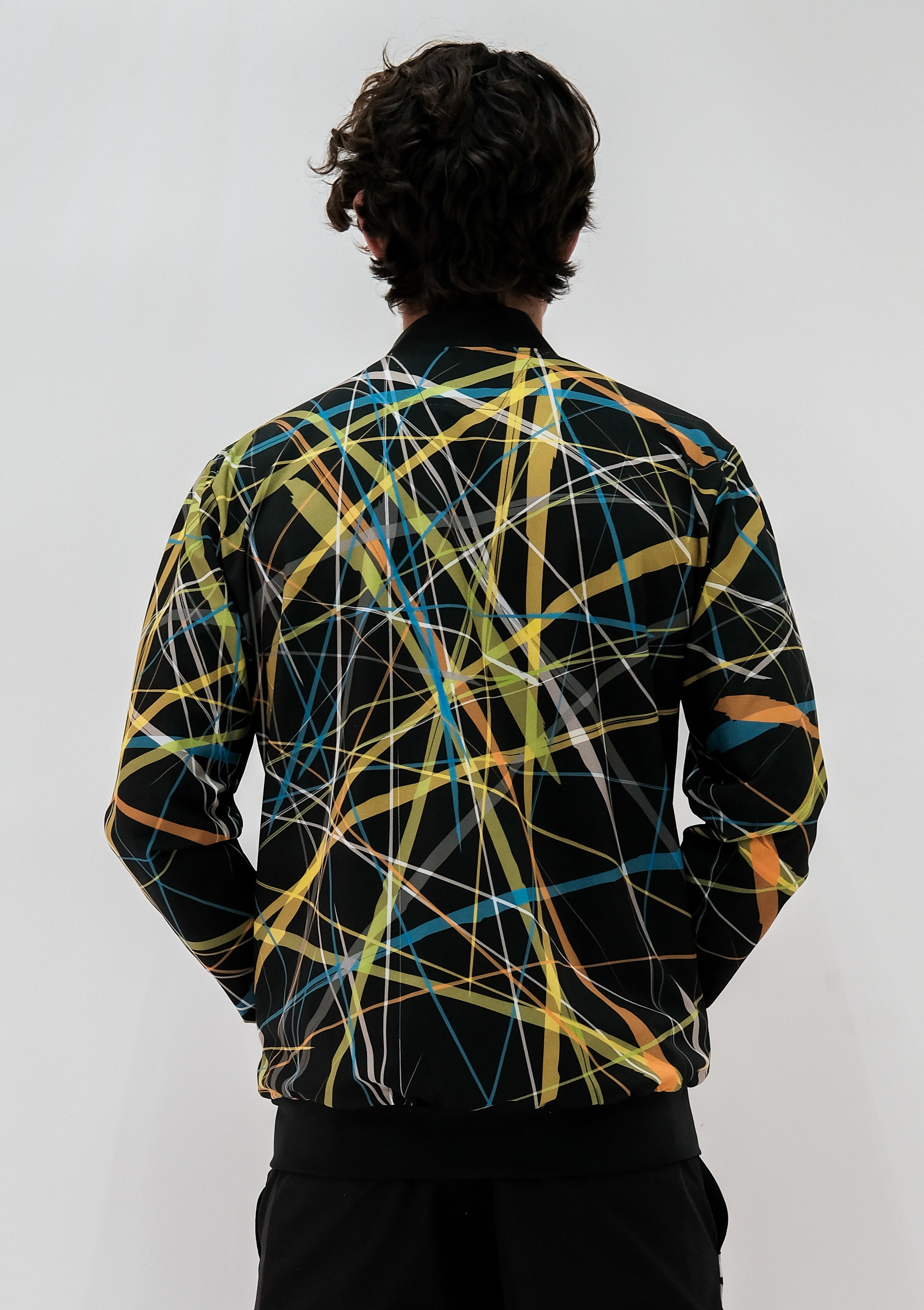 Chamarra Bomber Hombre Rayos de Luz