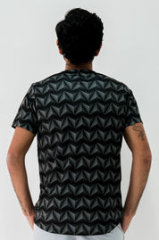 Playera Hombre Clasica Triangulos 3d