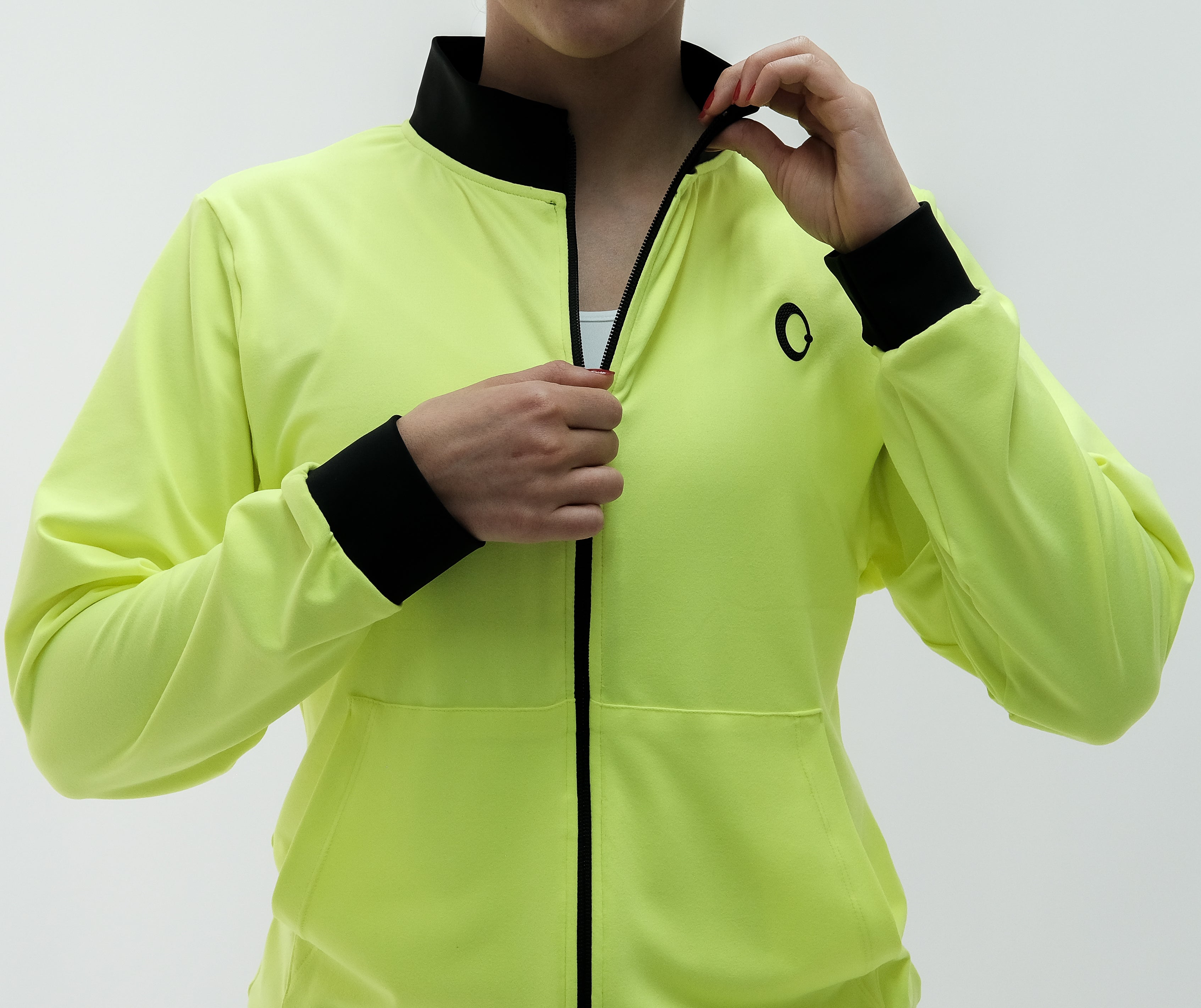 Chamarra Mujer Neck Amarillo Fosfo
