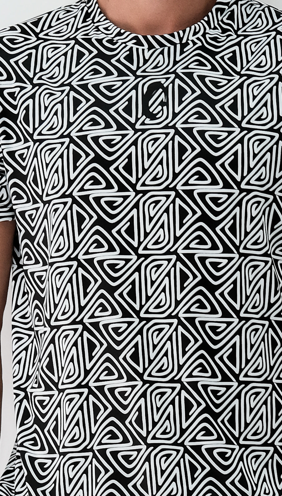 Playera Hombre Clasica Triangulos Espiral