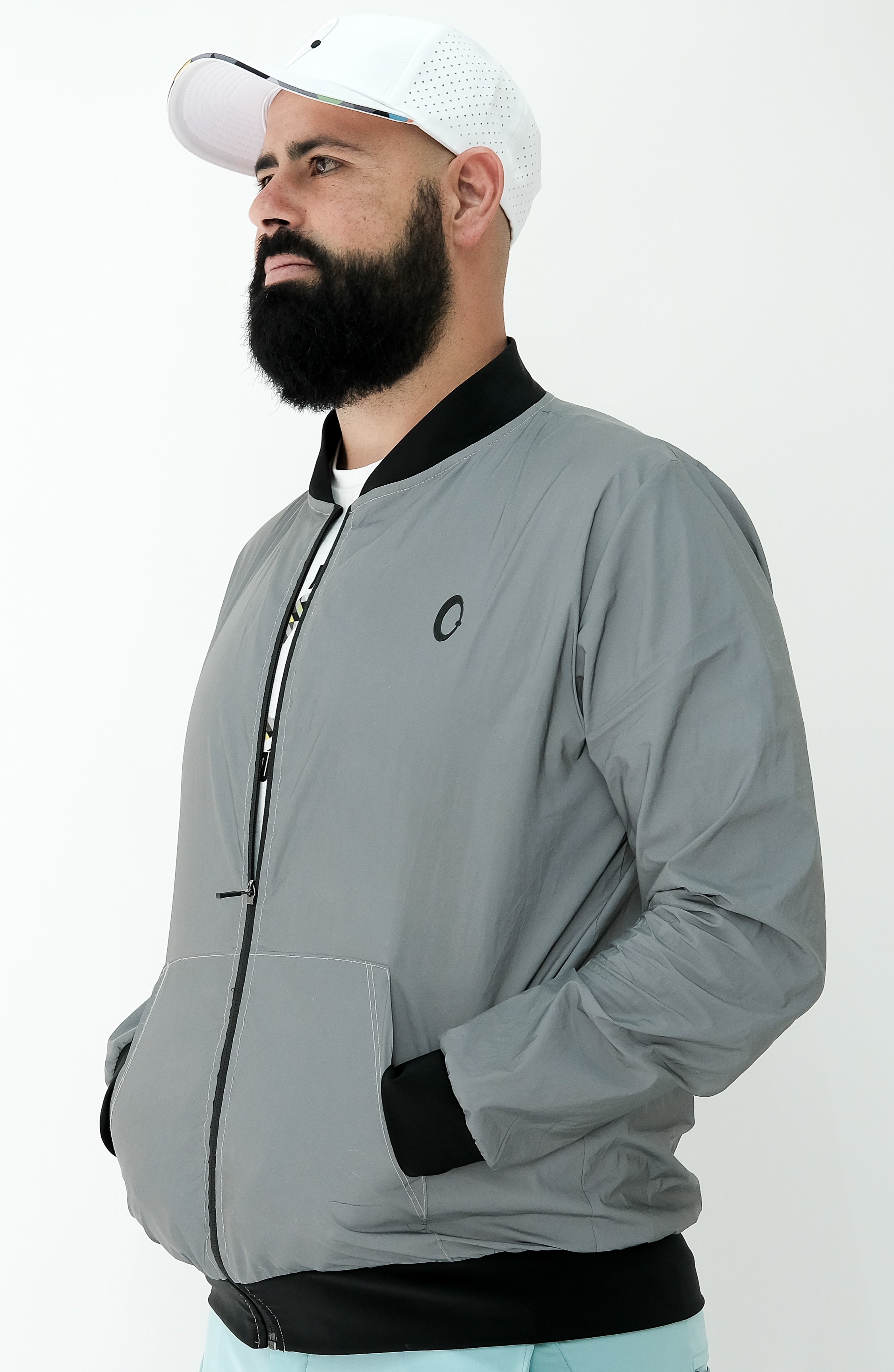 Chamarra Bomber Hombre Reflejante