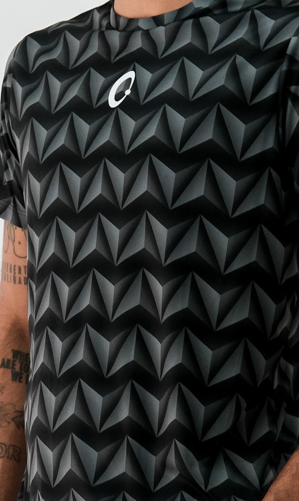 Playera Hombre Clasica Triangulos 3d