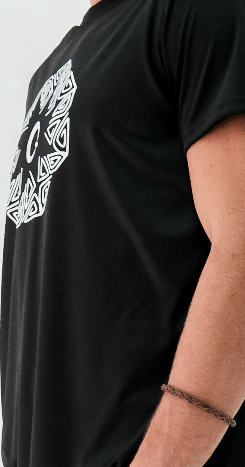 Playera Hombre Clasica espiral triangular estrella