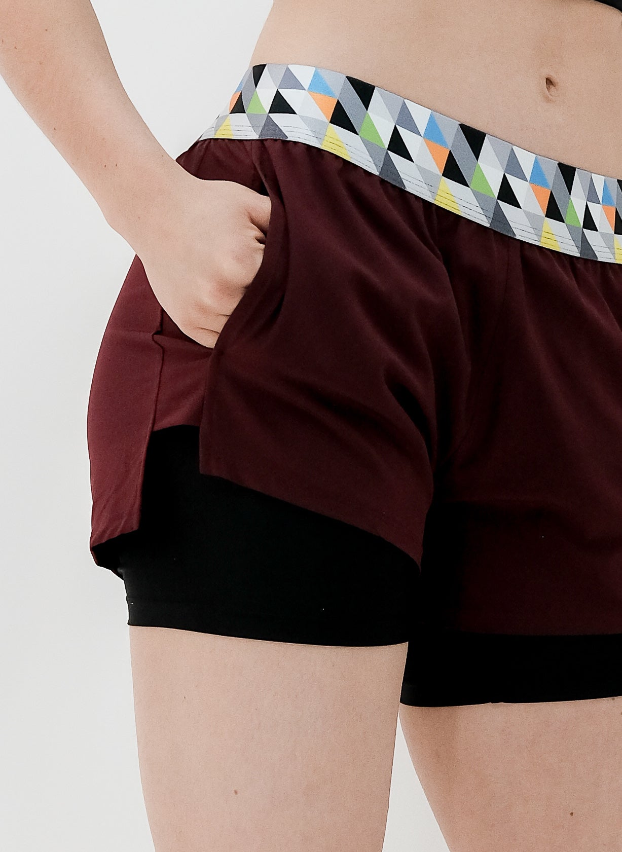 SHORT MUJER CON LICRA TINTO RECICLADA