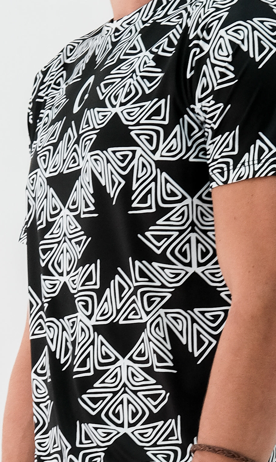 Playera Hombre Clasica Triangulos Espiral Mandala