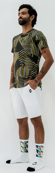 Playera Hombre Clásica Triángulos Rayas