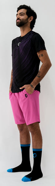 Playera Hombre Clasica Ondas Moradas