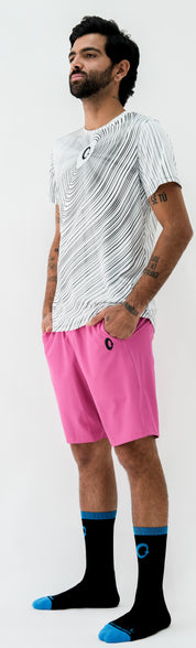 Playera Hombre Clasica Ondas Blanca