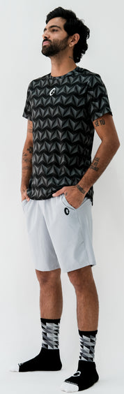 Playera Hombre Clasica Triangulos 3d