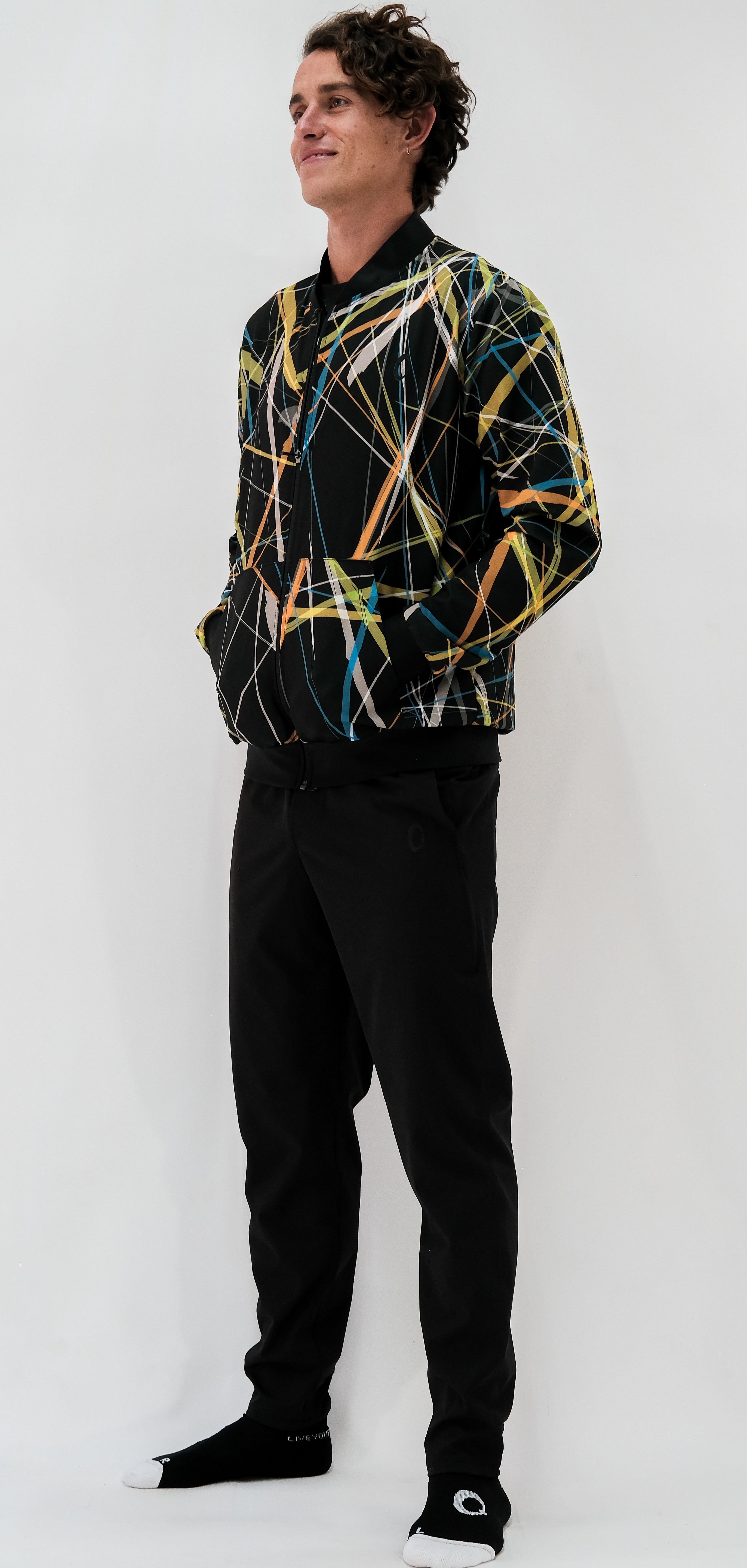 Chamarra Bomber Hombre Rayos de Luz