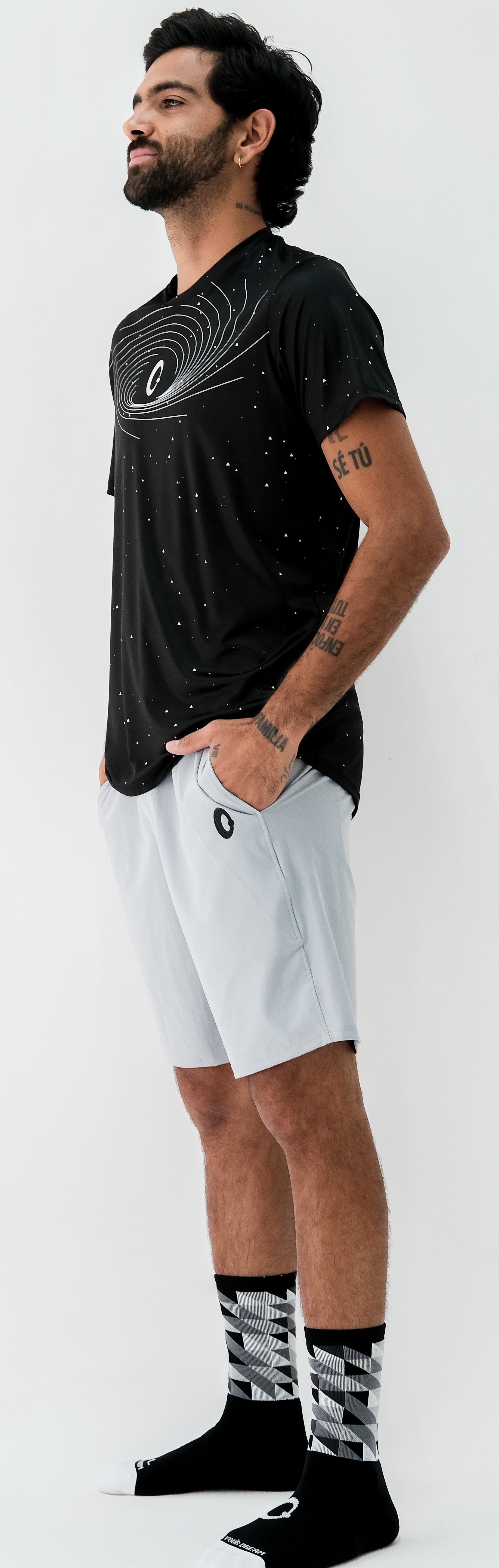 Playera Hombre Clasica Hoyo Negro