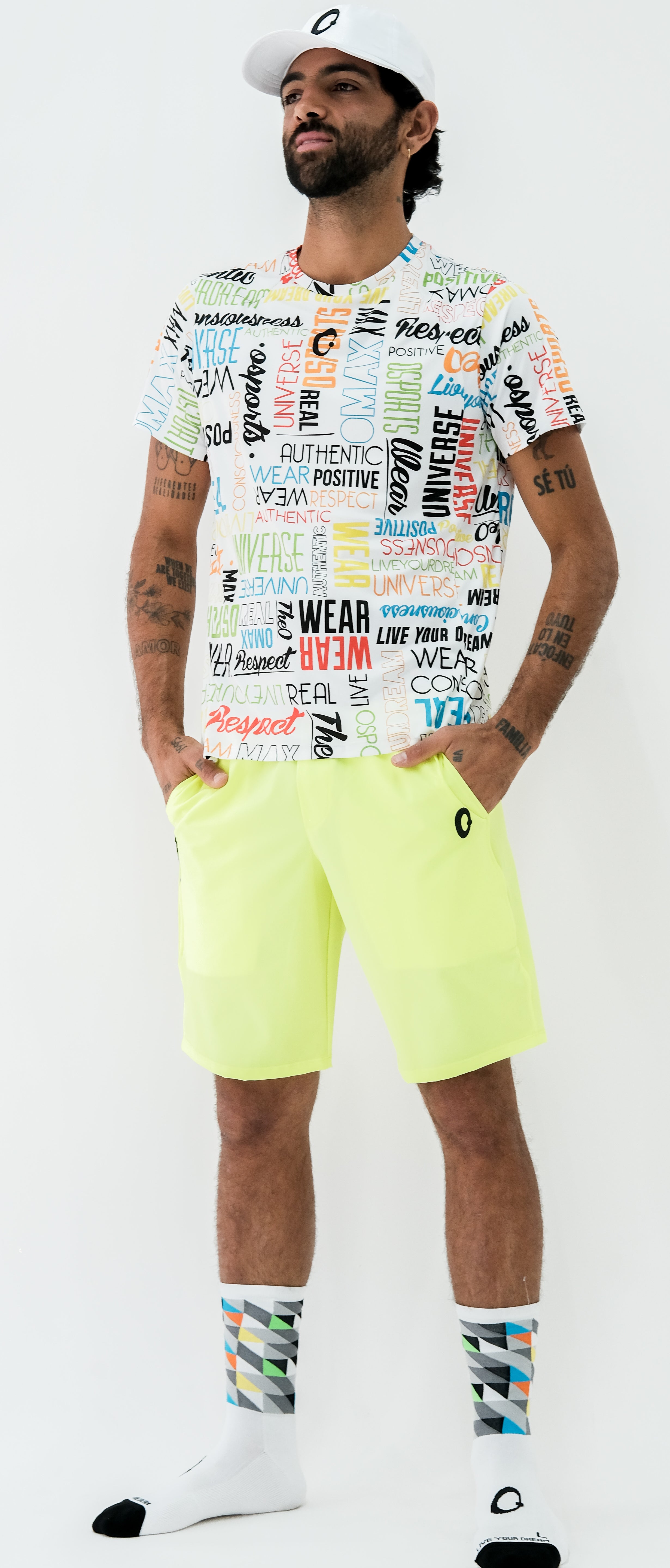 bermuda hombre verde fosfo reciclado