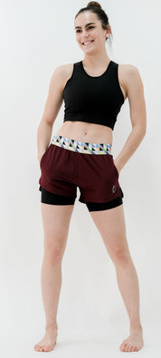 SHORT MUJER CON LICRA TINTO RECICLADA