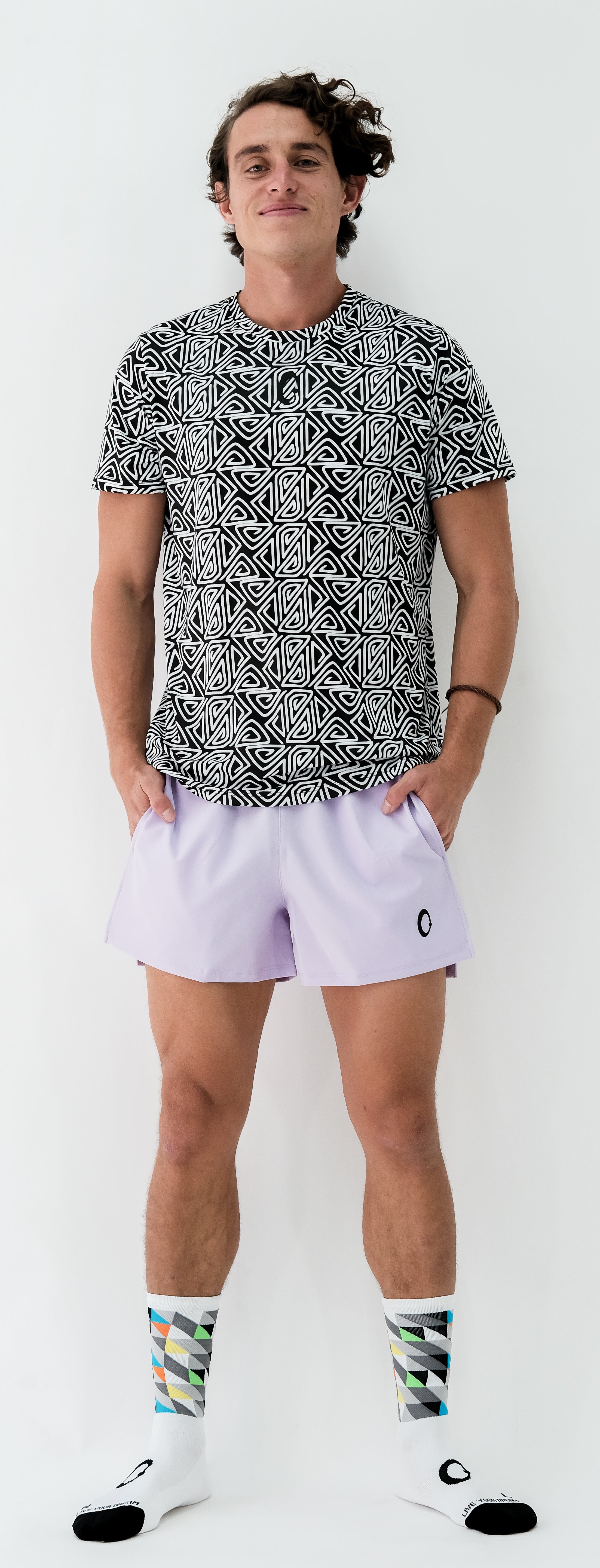 Playera Hombre Clasica Triangulos Espiral