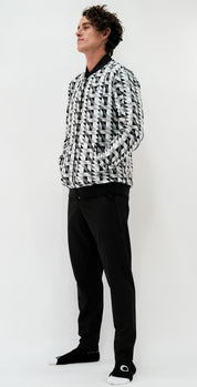 Chamarra Bomber Hombre Triangulos