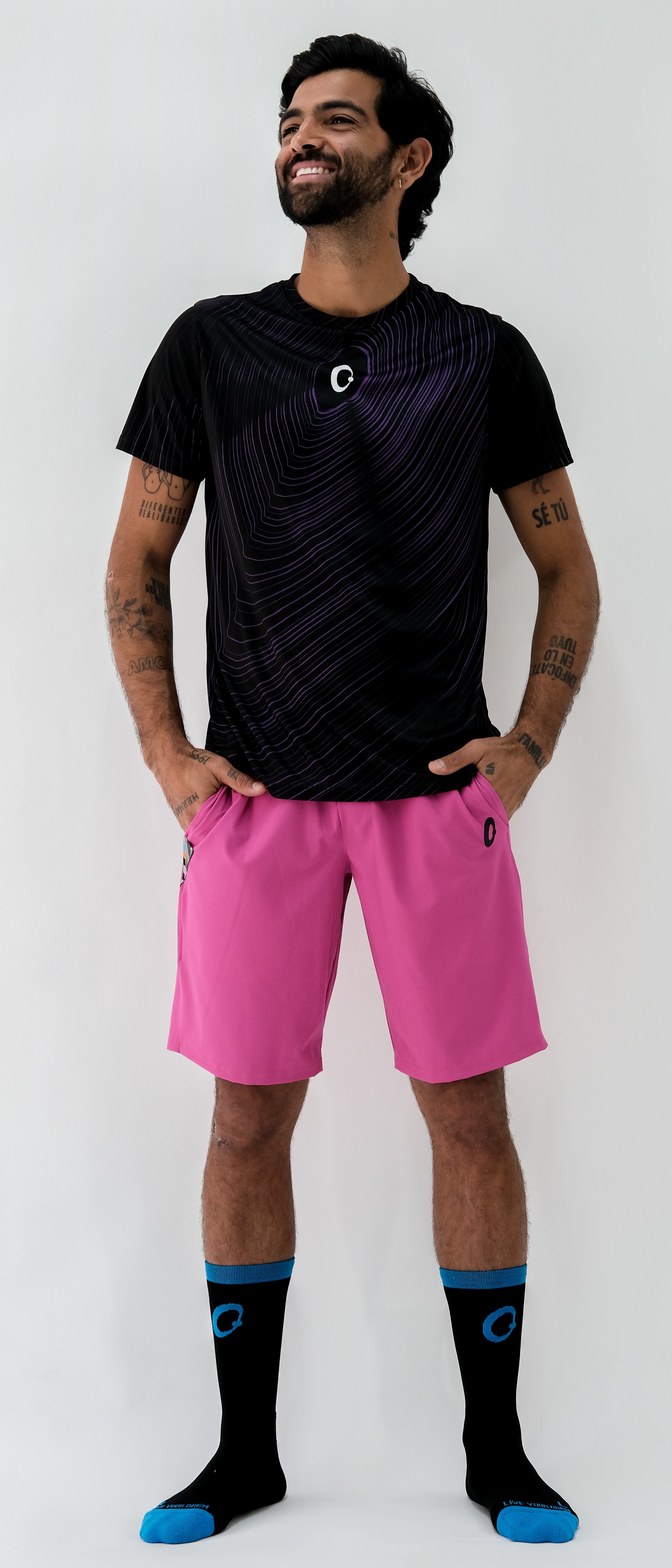 bermuda hombre magenta reciclado