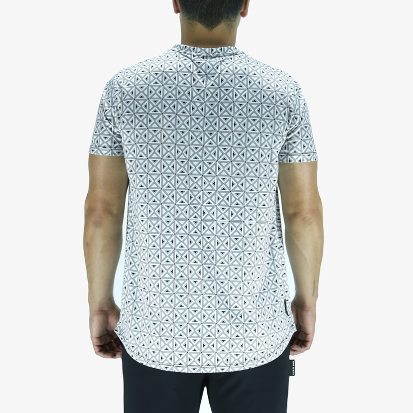 Playera Hombre Corte Clásico - Dualidad Blanca Reciclada