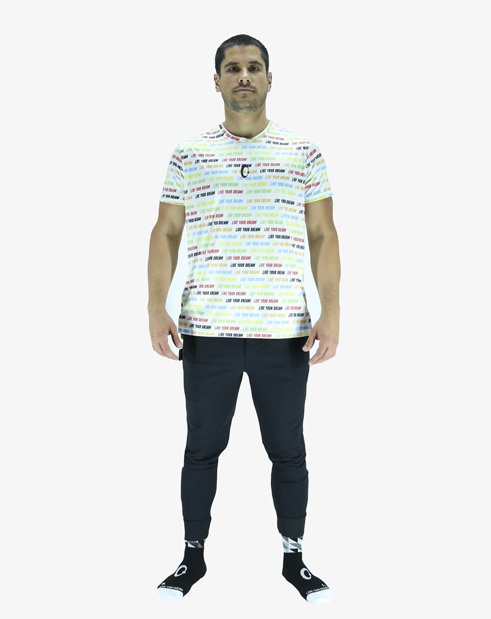 Playera Hombre Clasica Live Your Dream Blanca