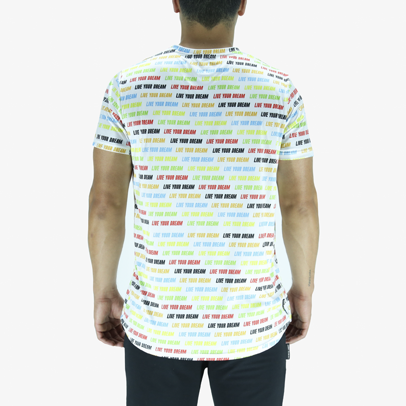 Playera Hombre Clasica Live Your Dream Blanca