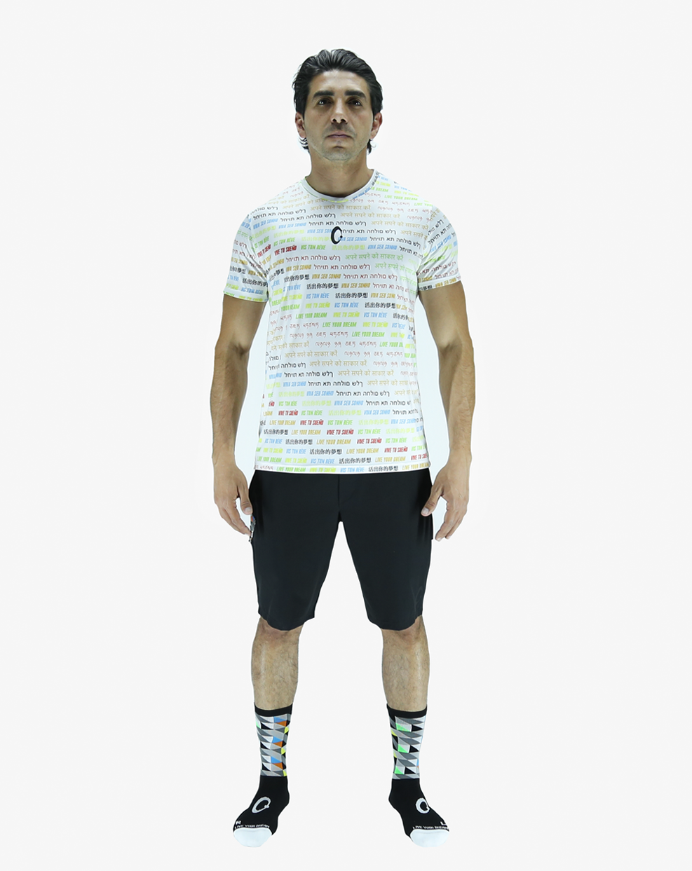 Playera Hombre Clasica LYD Idiomas Blanca