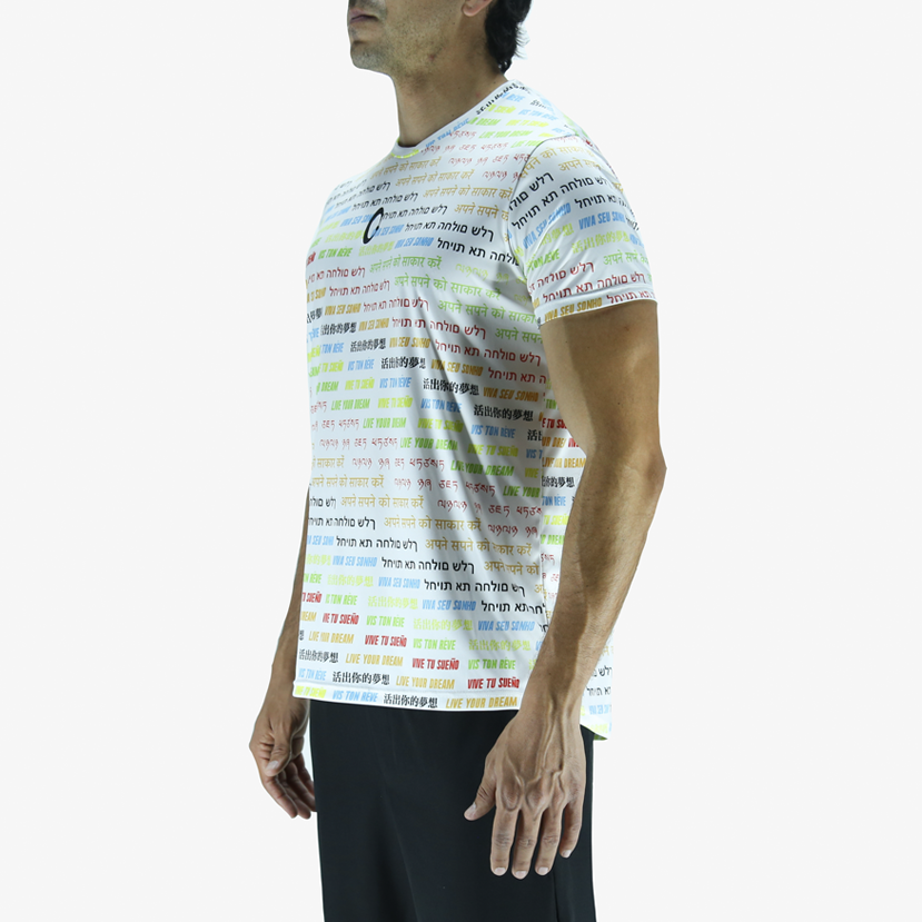 Playera Hombre Clasica LYD Idiomas Blanca