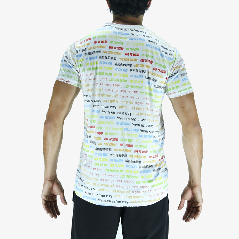 Playera Hombre Clasica LYD Idiomas Blanca