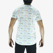 Playera Hombre Clasica Triangulos Live Your Dream Blanca