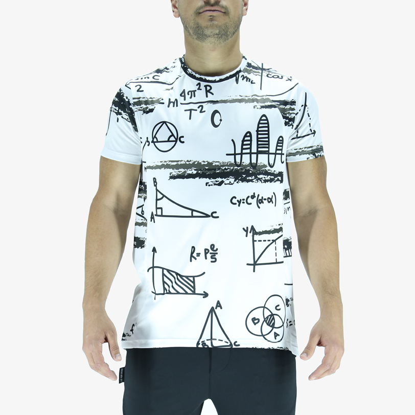 Playera Hombre Fit - Formulas Blanca