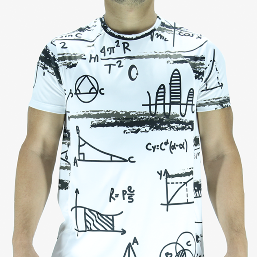 Playera Hombre Fit - Formulas Blanca