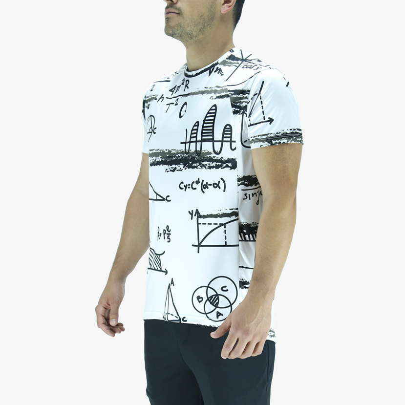 Playera Hombre Fit - Formulas Blanca