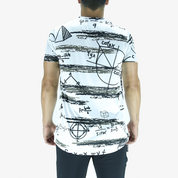 Playera Hombre Fit - Formulas Blanca