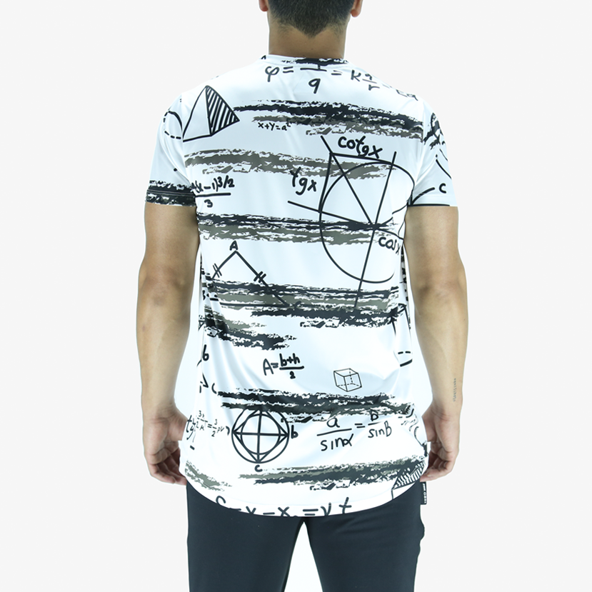Playera Hombre Fit - Formulas Blanca