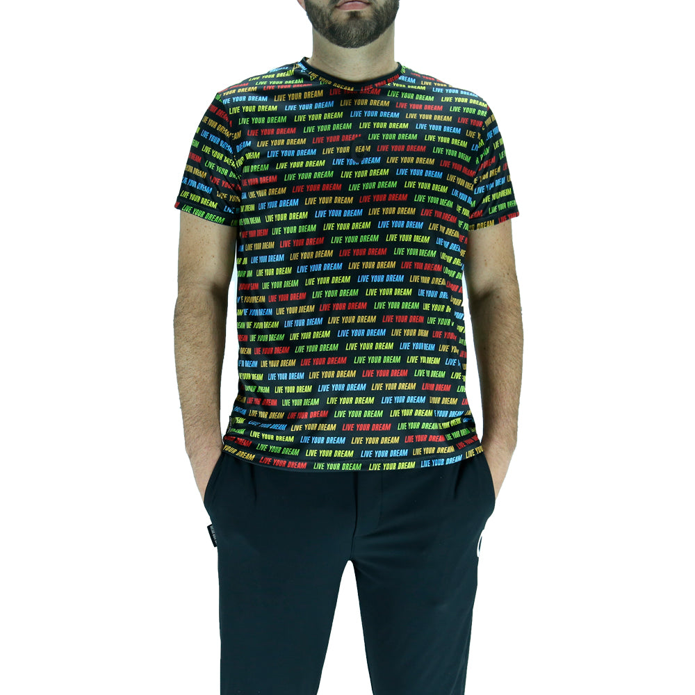 Playera Hombre Clasica Live Your Dream Negra